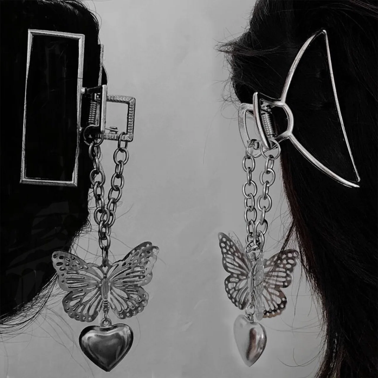 Выдалбливают бабочка с кисточкой-сердцем заколки для волос женщин и девушек