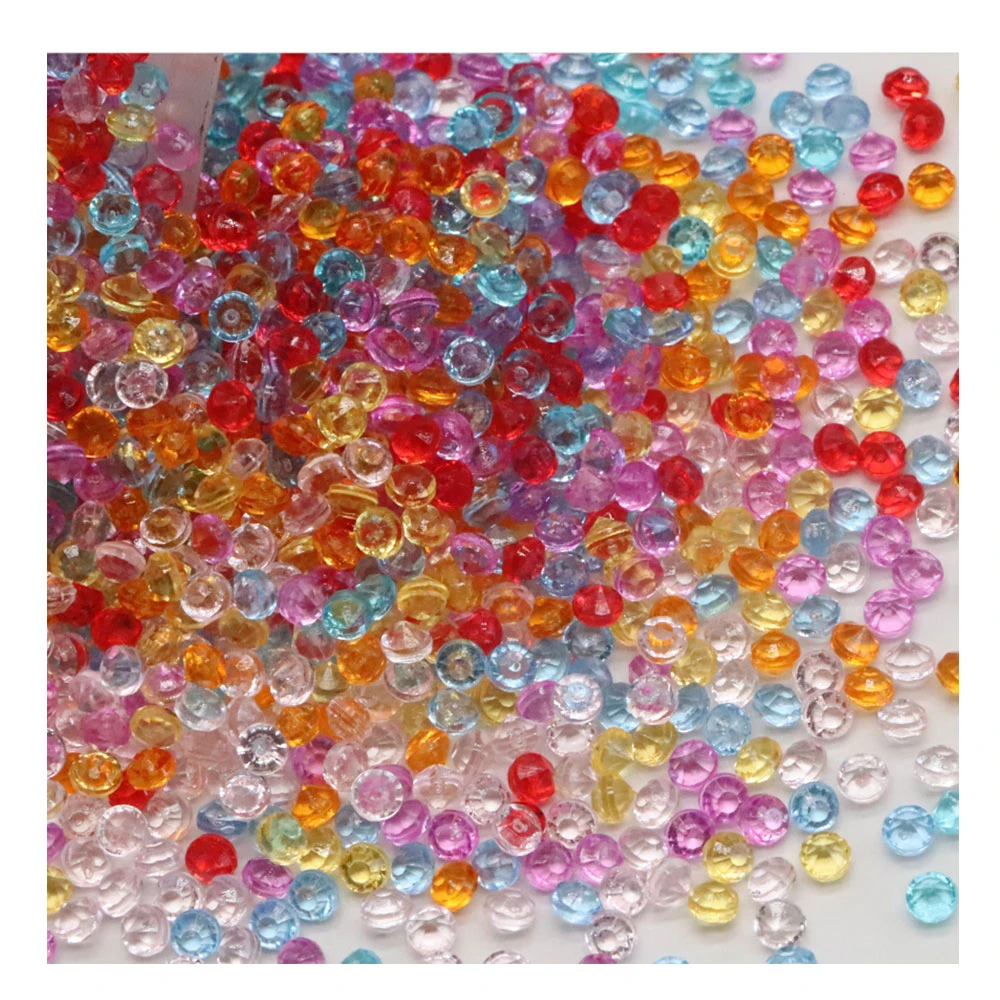 

Transparent 4mm Acrylic Diamond Crystal Bling Confetti For Wedding Birthday Party Decoration Confetti Table Scatter Bead