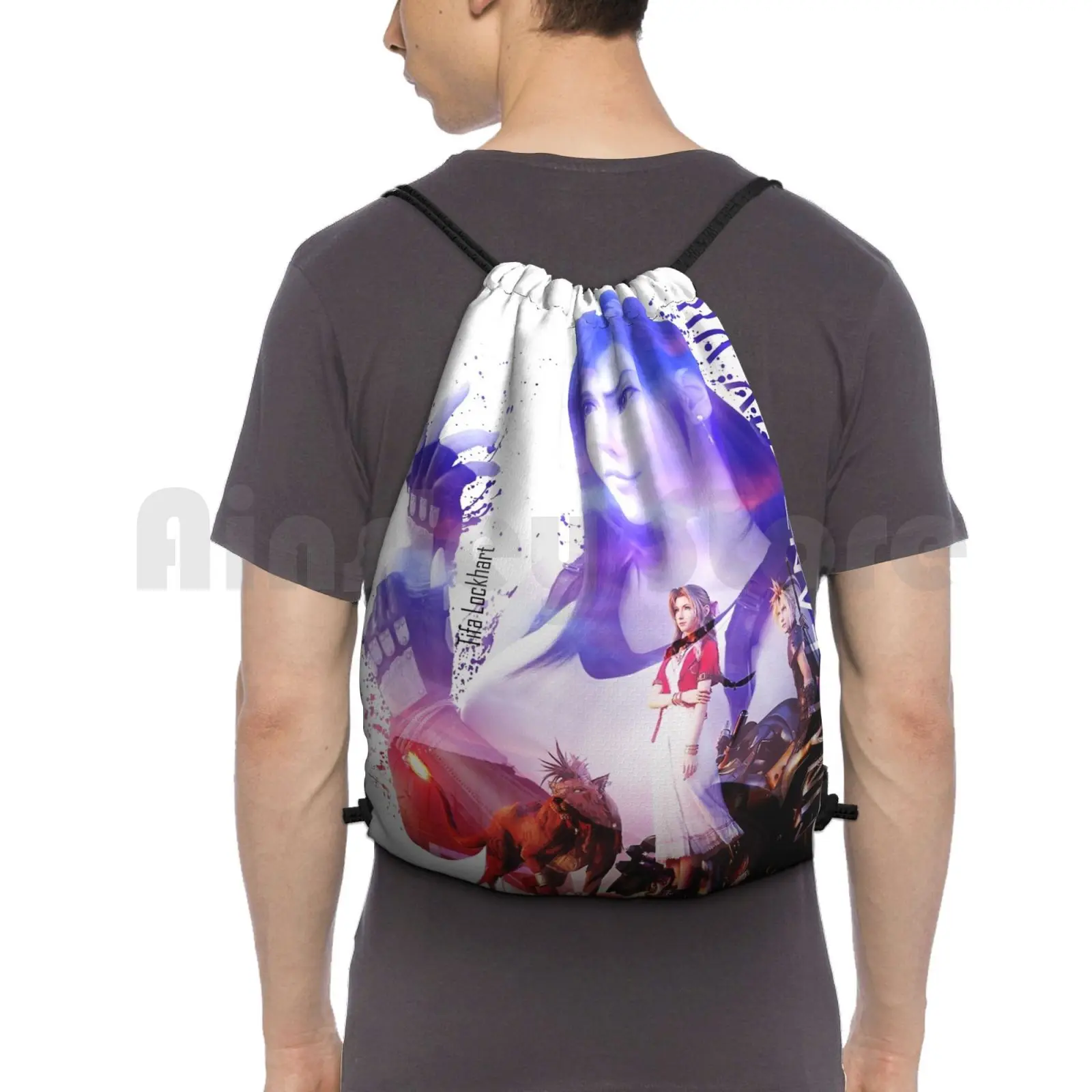 

Tifa Lockhart-Final Fantasy 7 Backpack Drawstring Bags Gym Bag Waterproof Tifa Tifa Lockhart Ff7 Ff7Remake Ffvii Final