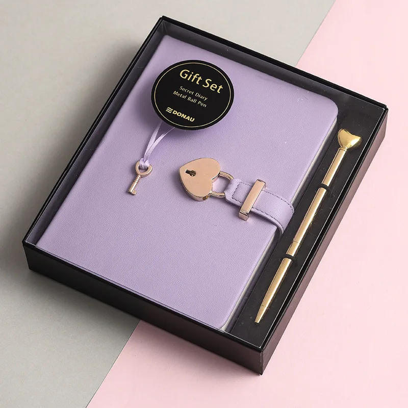 

Secret Notebook Ruled Journal Lined Diary With Lock Creative Gift Heart Lock