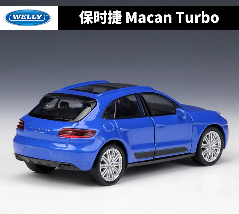 WELLY литая модель автомобиля в масштабе 1:36 Porsche Macan Turbo внедорожника игрушечный