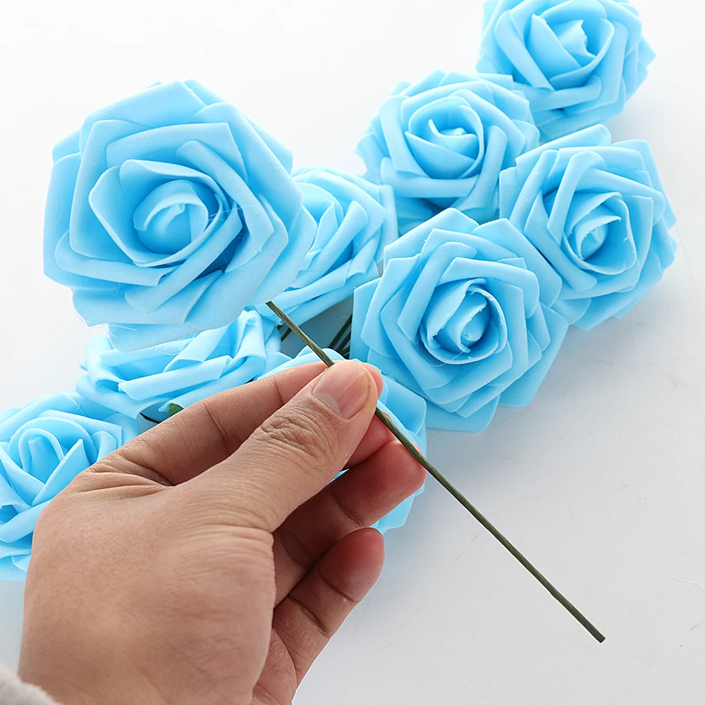 10 розы Букет искусственных роз цветы DIY ручной Свадебный букет невесты