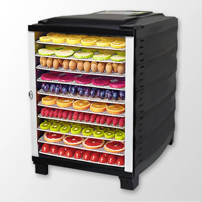 

800W Intelligent Low Volume Fruit Dryer Home Stainless Steel Tray Food Dryer Dry Fruit Machine Black