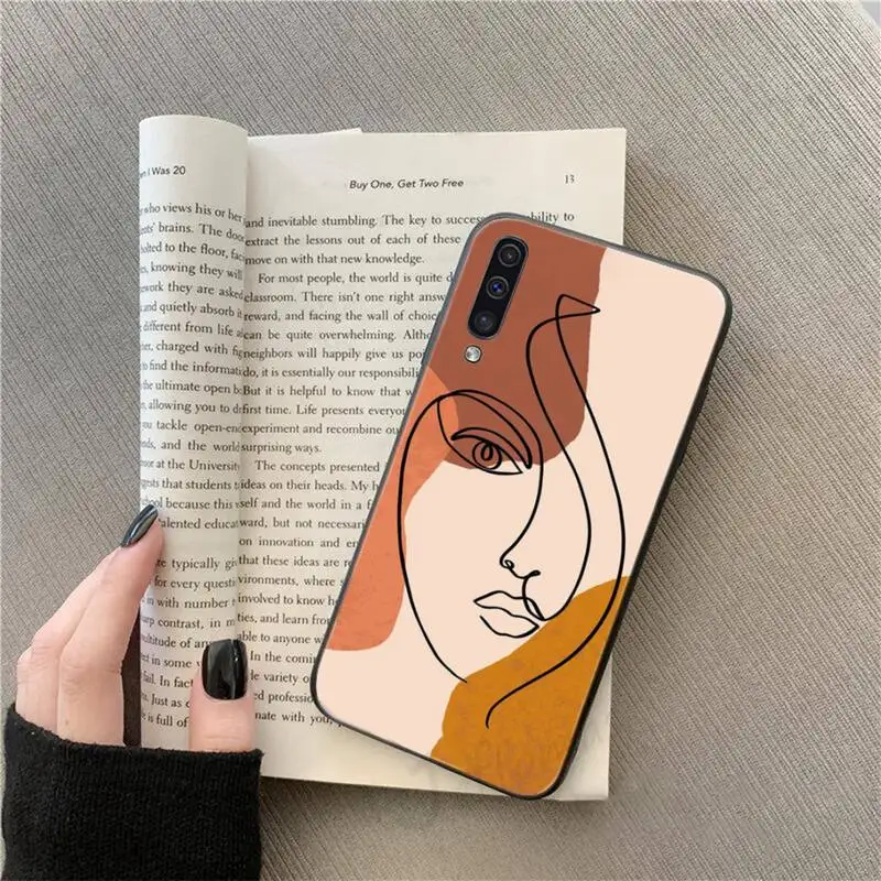 

Beautiful Abstract line art Phone Case For Samsung galaxy S 9 10 20 A 10 21 30 31 40 50 51 71 s note 20 j 4 2018 plus