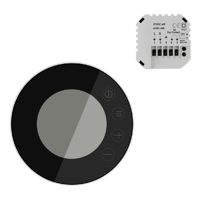 

Gas Boiler Intelligent LCD Touching Screen WiFi Heating Thermostat APP Remote Smart Speaker Voice Control Controller