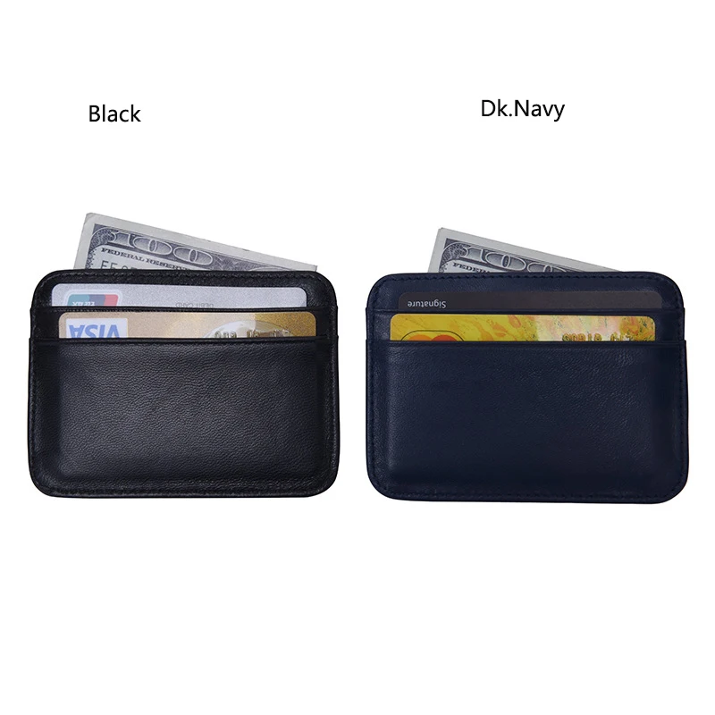 

Lambskin Credit Card Holder For Men Women Solid Fashion Card Holder Casual ID Holder Male Rfid Wallet Coin Purse Pouch Business