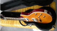 high quality slash electric guitar maple flame yellow color top with zebra pickups mahogany body with case 7yue18