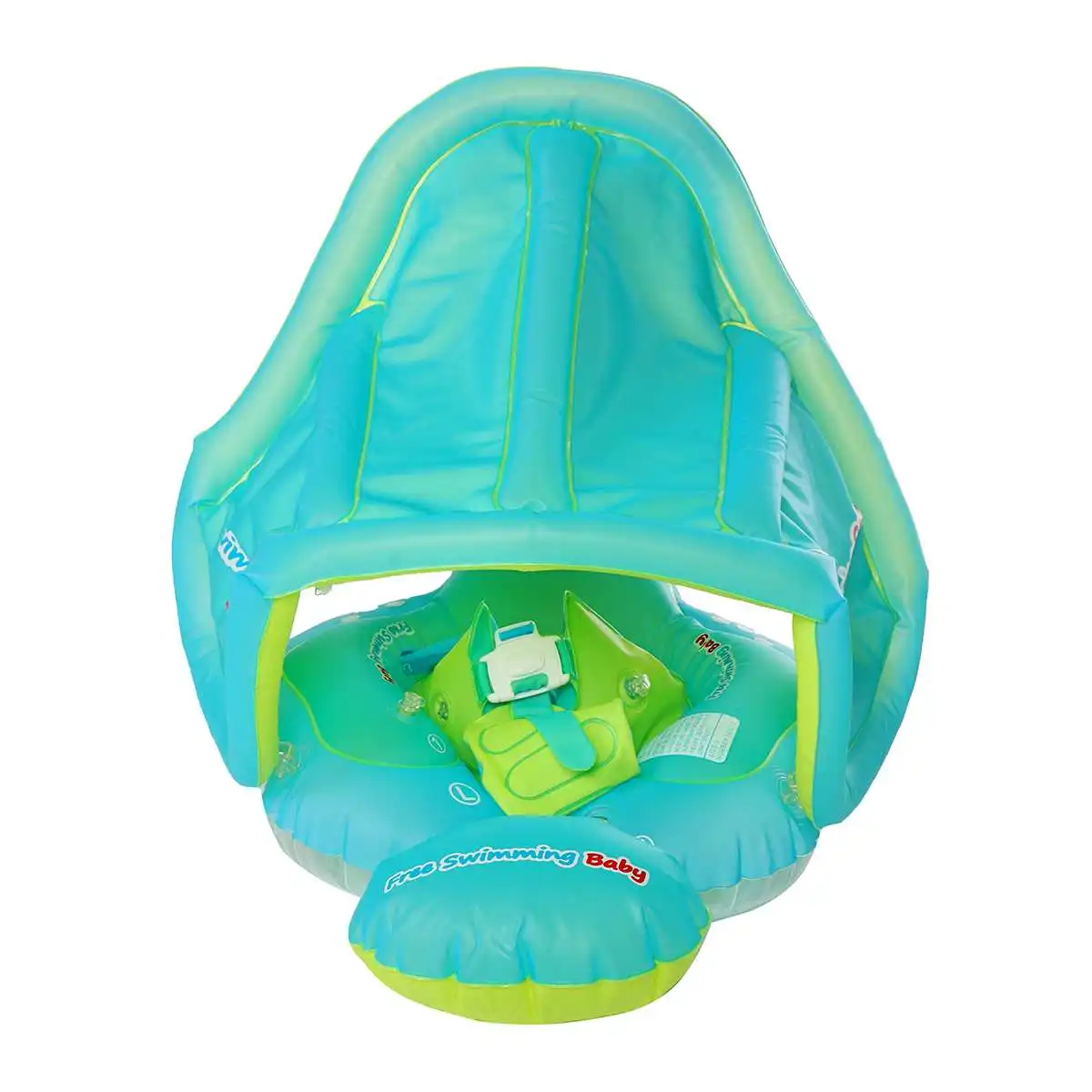 

Inflatable Baby Swimming Ring Toddler Floating Swim Pool Water Seat Boat Canopy PVC Infant Children Swim Circle Sunshade L/XL