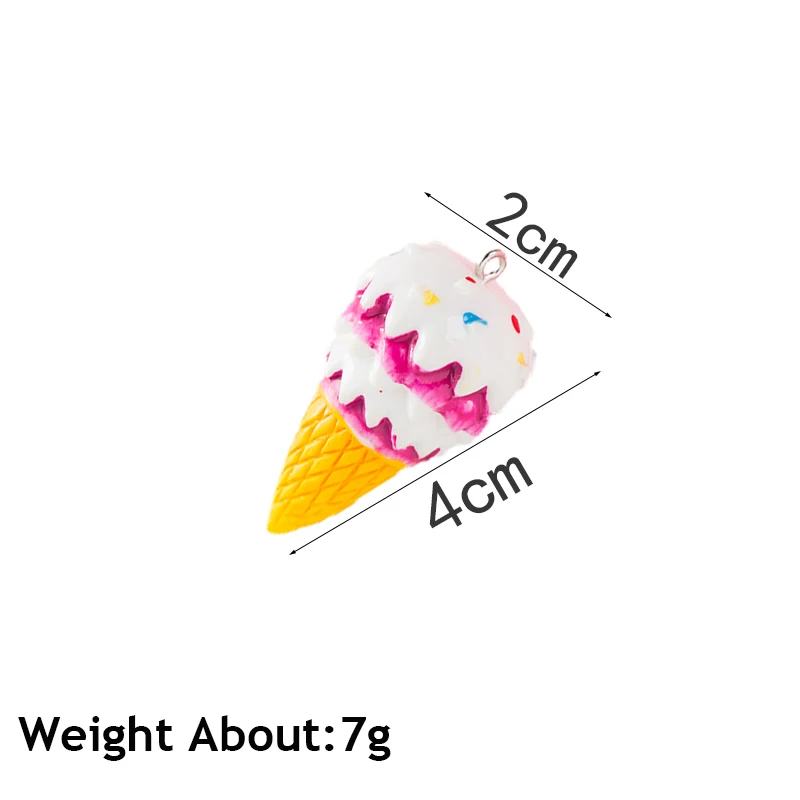 6 шт./лот брелок для мороженого Шарм DIY Аксессуары изготовления ювелирных изделий