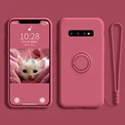 Силиконовый чехол для Samsung Galaxy S20 FE Note 20 Ultra S20 S10 NOTE 20 10 8 A51 A71 A50 A70, с кольцом-подставкой