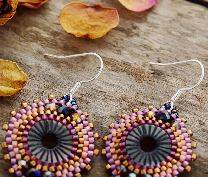 Серьги женские модные бисер лава камень Прямая поставка|Серьги-подвески| |