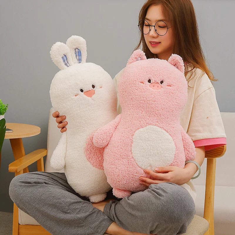 

45cm Kawaii Frog Bear Rabbit Pig Tiger Plush Toys Lovely Animal Pillow Stuffed Soft Doll Girls Baby Appease Birthday Gifts