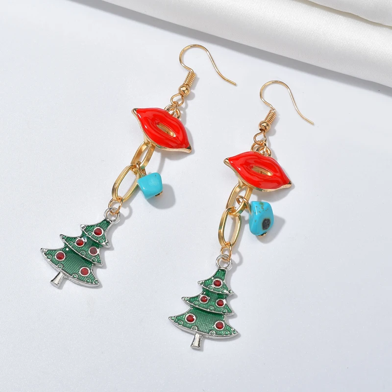 Новейшие рождественские серьги кулон Рождественская елка декоративный