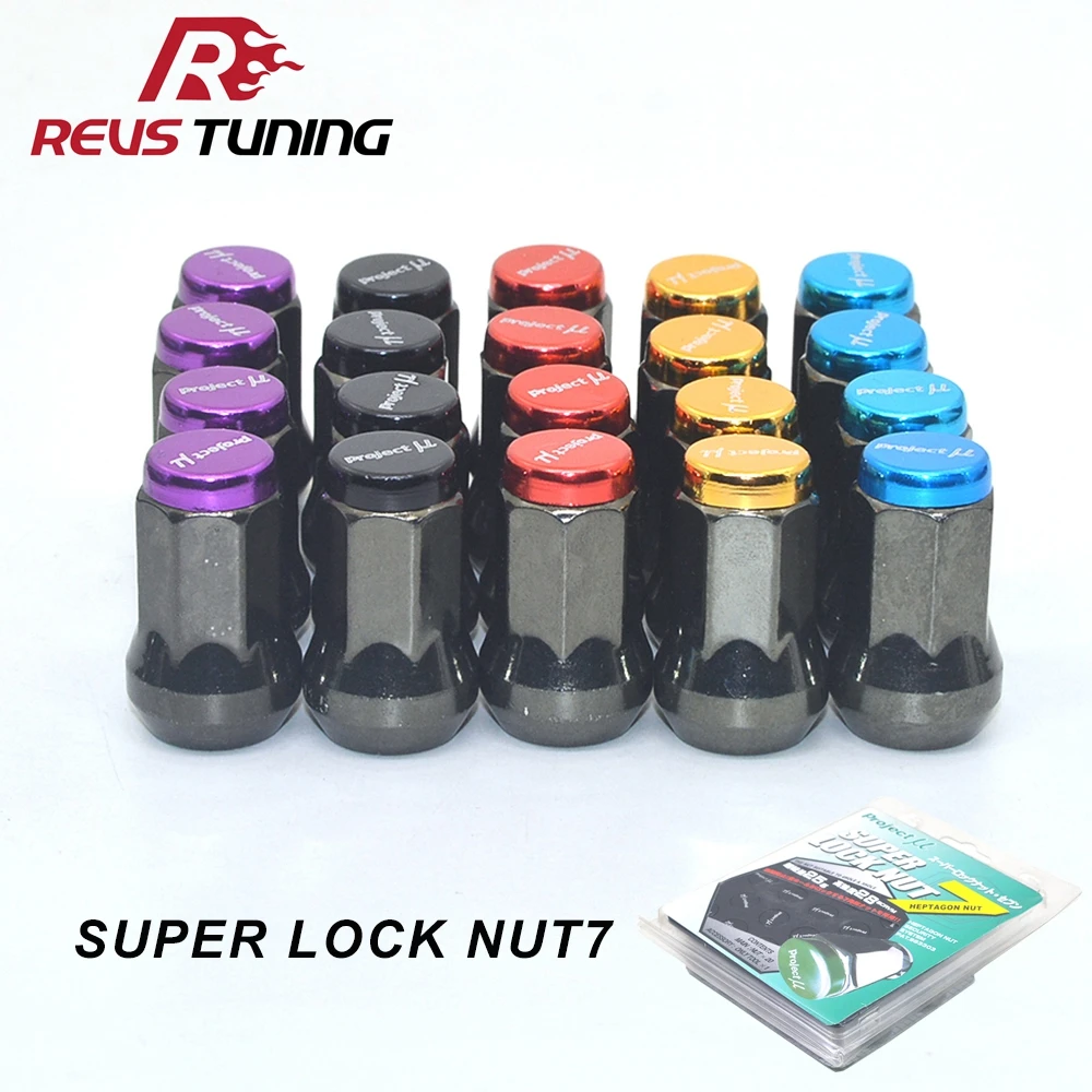 20 шт. стальные гайки 33 мм M12x1.5 M12x1.25 Heptagon JDM Super Lock для гоночного колеса обода