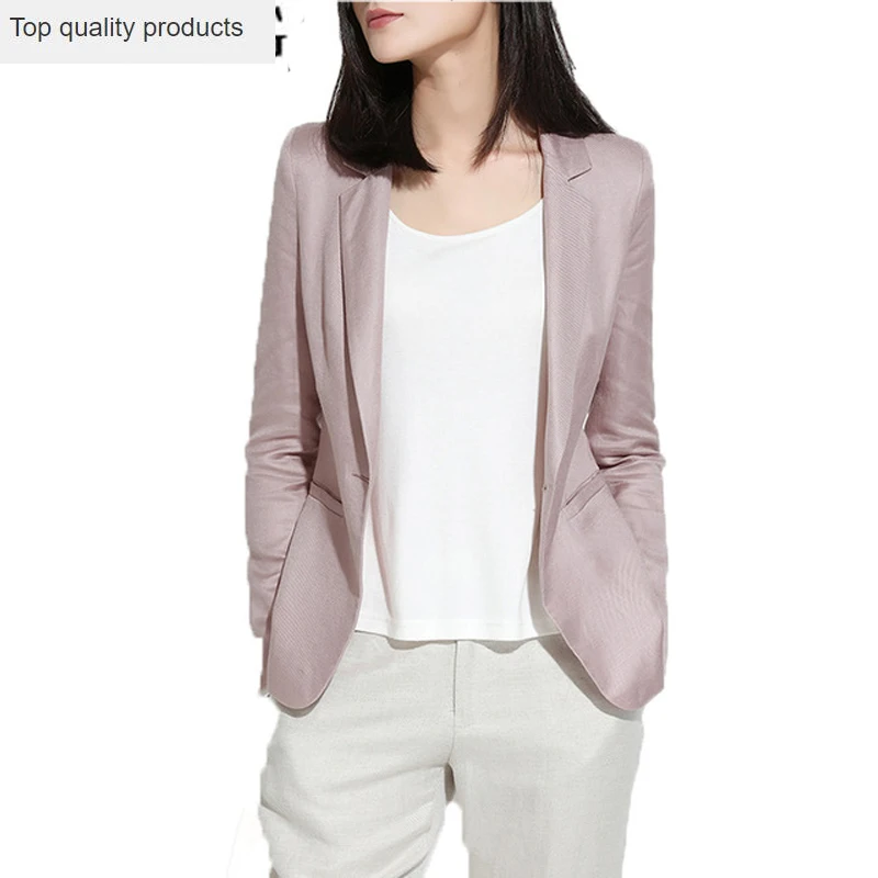 Новинка 2020 приталенный Блейзер с длинным рукавом на одной пуговице Женский