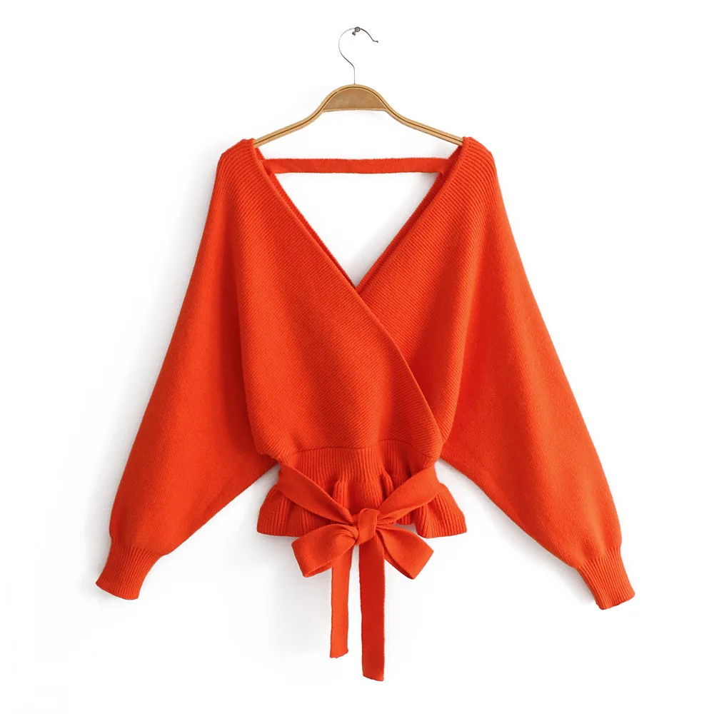 

Женская одежда свитер с рукавом летучая мышь