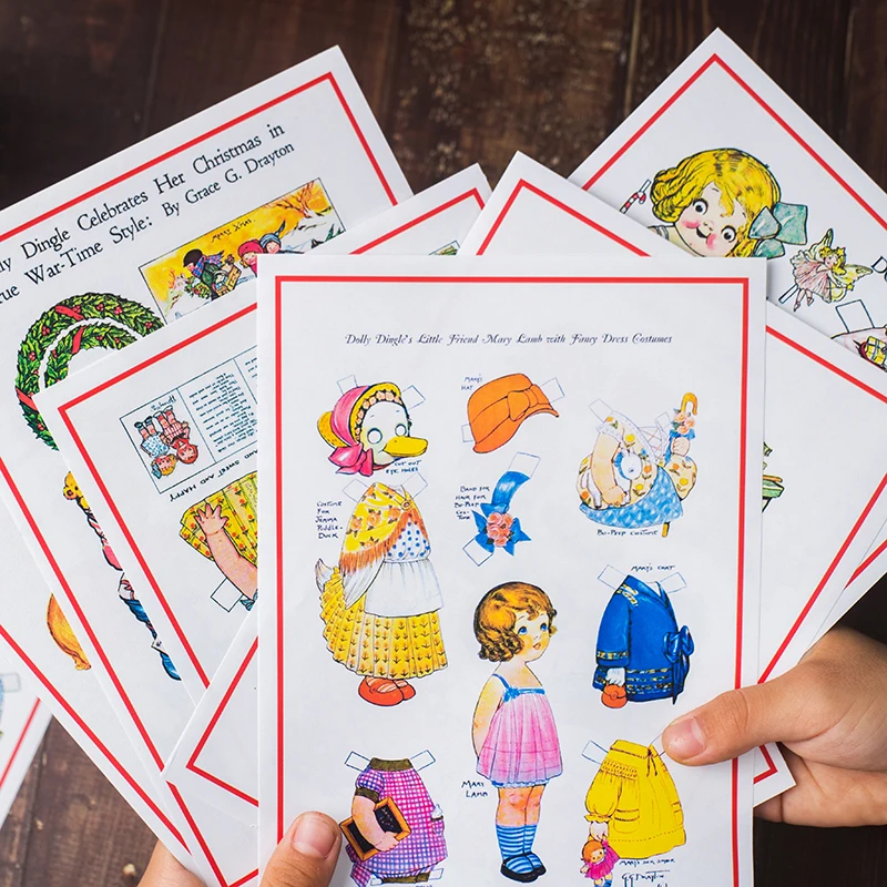 4 шт./упак. ручной рисования куклы дрессап милые девушки стикеры DIY крафт