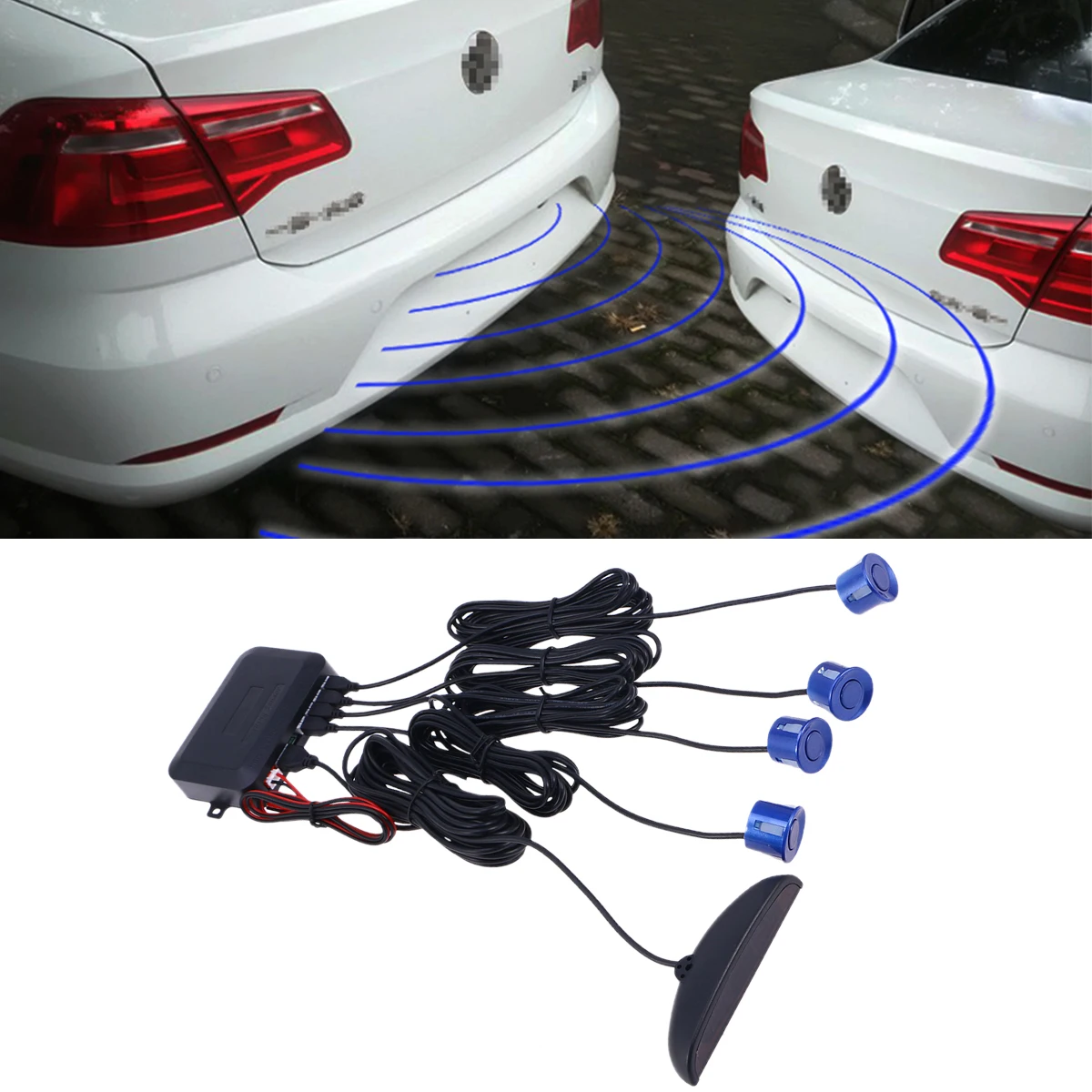 Автомобильный светодиодный датчик парковки с 4 датчиками парковочный радар