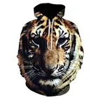 Мужскиеженские толстовки с капюшоном, ветровка, свитшоты, модная брендовая одежда на осень и зиму с принтом тигра, Льва, животных