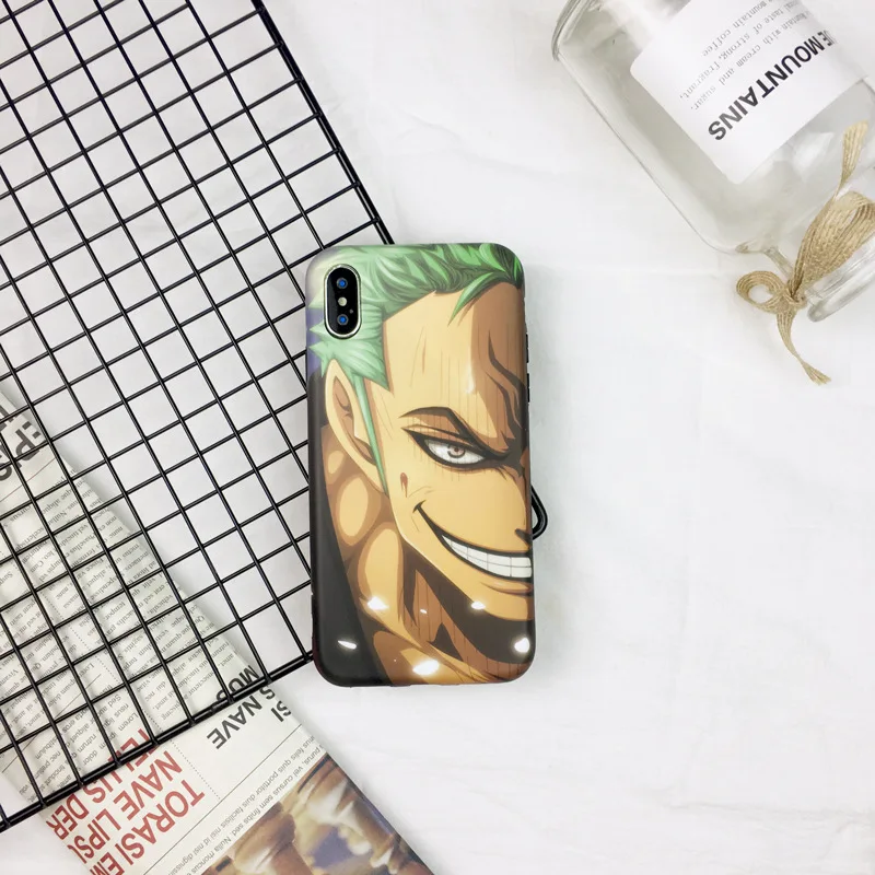 For iphone 8 XS 11 Pro MAX case silicone cover Roronoa Zoro One Piece Luffy Phone Case For coque iPhone 7 6 6S 8 Plus X XR Case