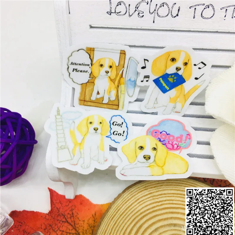 40 шт. непослушные желтые наклейки с собаками для автомобиля мотоцикла телефона