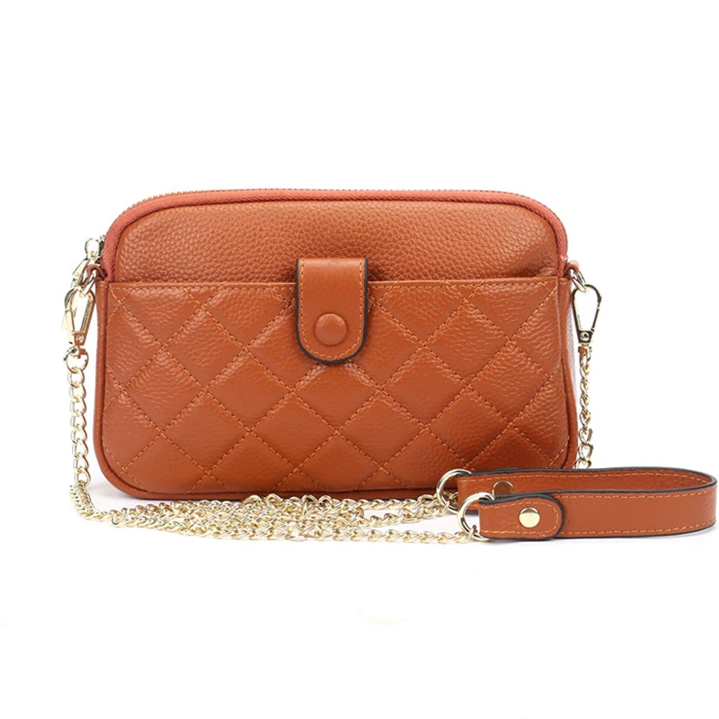 

Женские сумки-мессенджеры Сумка-Кроссбоди из натуральной кожи, женская сумка на цепочке, роскошные сумки, женские сумки, дизайнерская сумка...