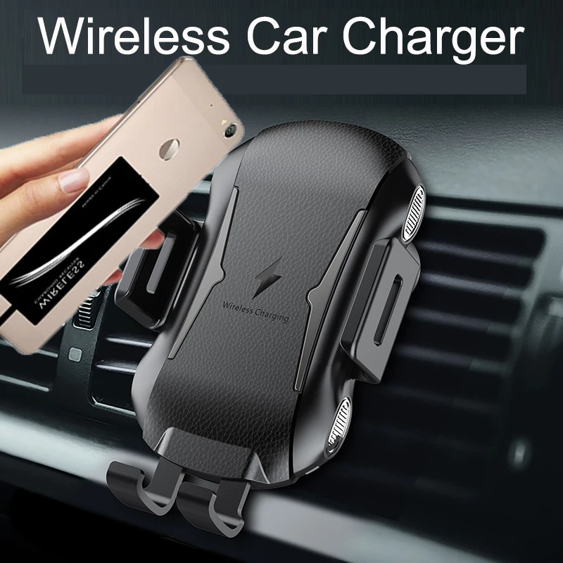 Автоматическое автомобильное крепление Qi Беспроводное зарядное устройство для