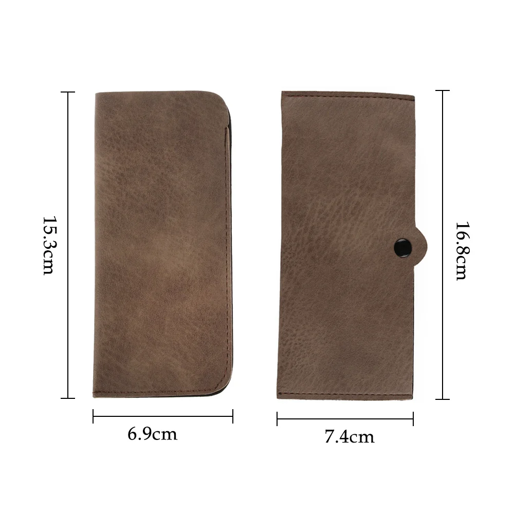 

1PC Sunglasses Eyeglasses Pouch Unisex Soft PU Leather Reading Glasses Case Portable Pure Color Eyewear Protector Accessories