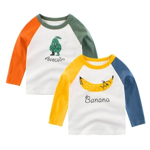 Childrens Cotton Long Sleeve T-Shirt boys and girls shirts childrens cartoon fruit printed clothes childrens cotton cartoon