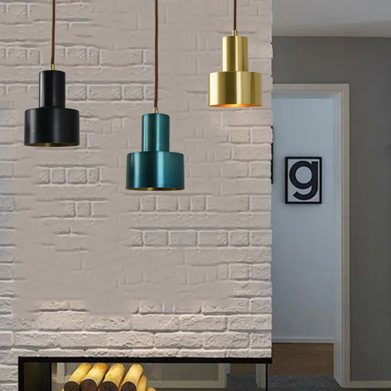 Европейская Скандинавская маленькая медная латунная Подвесная лампа