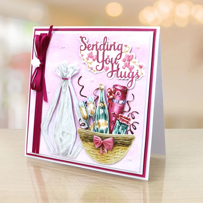 Отправка объятий получите успех слова благословение металлические Вырубные