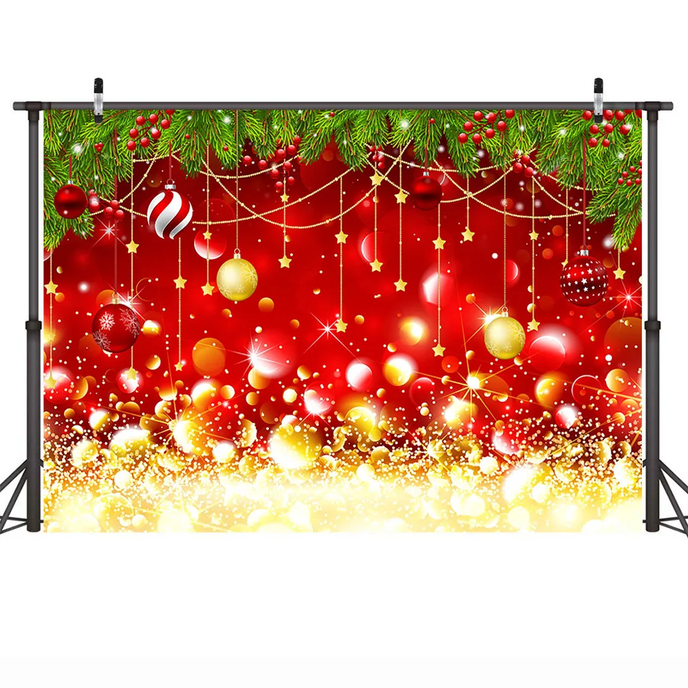 Фон для фотосъемки красный тематический фото рождественской вечеринки фон Белла