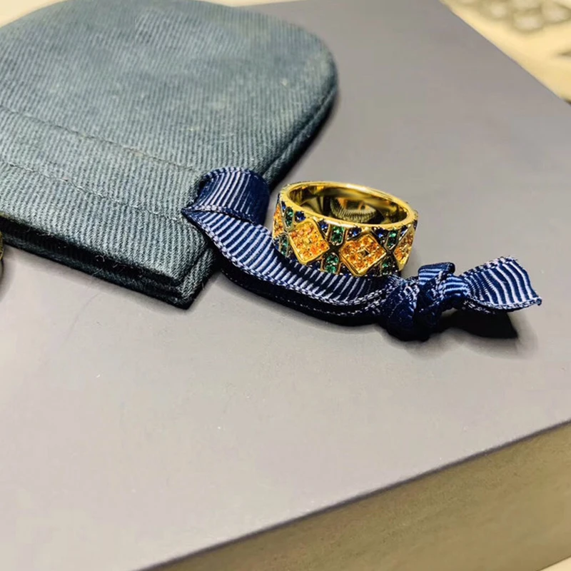 

Fashion Moroccan Jewelry New Colorful Striped Tribal Big Ring Elegant Color Bead Stripe Decoration Female Romantic Jewelry Gift