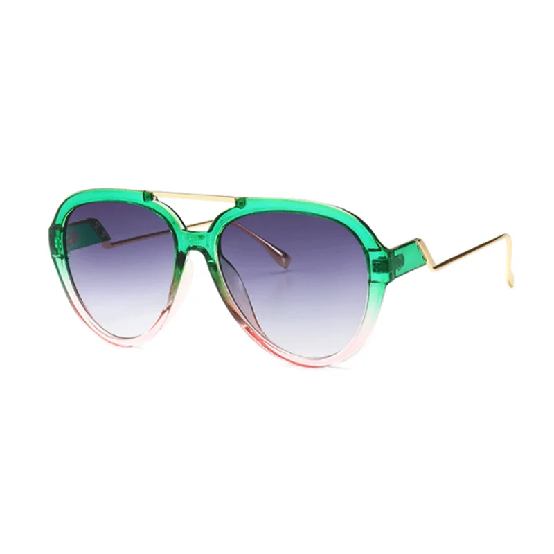 

Oversized Sunglasses 2021 Trend Fashion Women Double Beam Decorative Glasses Uv400 Gradient Red Blue Accessories For Men