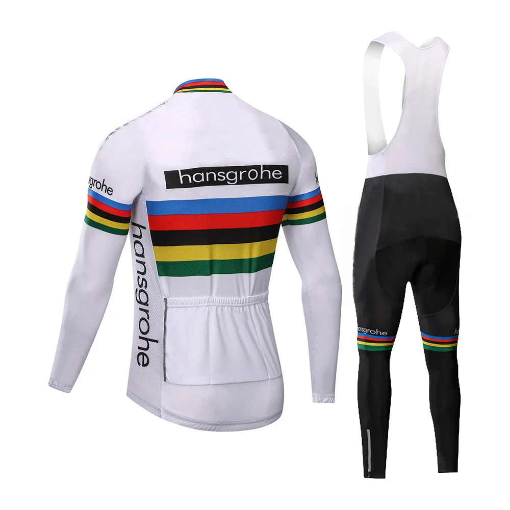 Горячие hansgrohe длинный рукав Велоспорт Джерси набор комбинезон Ropa Ciclismo велоодежда MTB велосипед Джерси Униформа мужская одежда