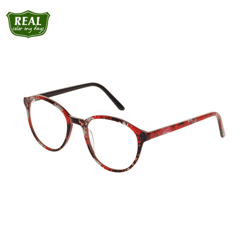 Простой дизайн круглая оптическая оправа из ацетата для очков мужчин и женщин