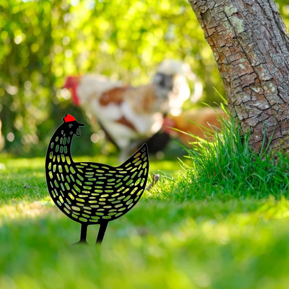 

Chicken Yard Art Garden Statues Backyard Lawn Stakes Plastic Duck Hen Yard Decor Gift Garden Decoration Outdoor Garden Ornaments