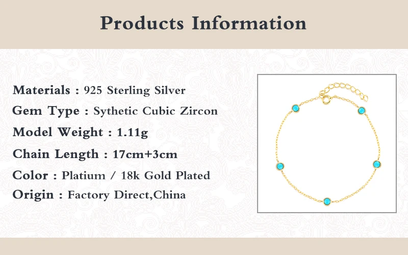 

BOAKO Bracelet For Women Silver 925 Sterling Ins Turquoise 925 Original Costume Jewelry Charm Chain Cute Girls Fast Fashion