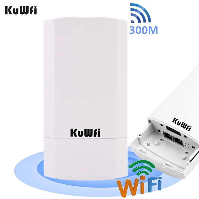 KuWFi Открытый Wi-Fi маршрутизатор 300Mbps Беспроводной ретранслятор/Wi-Fi мост большой