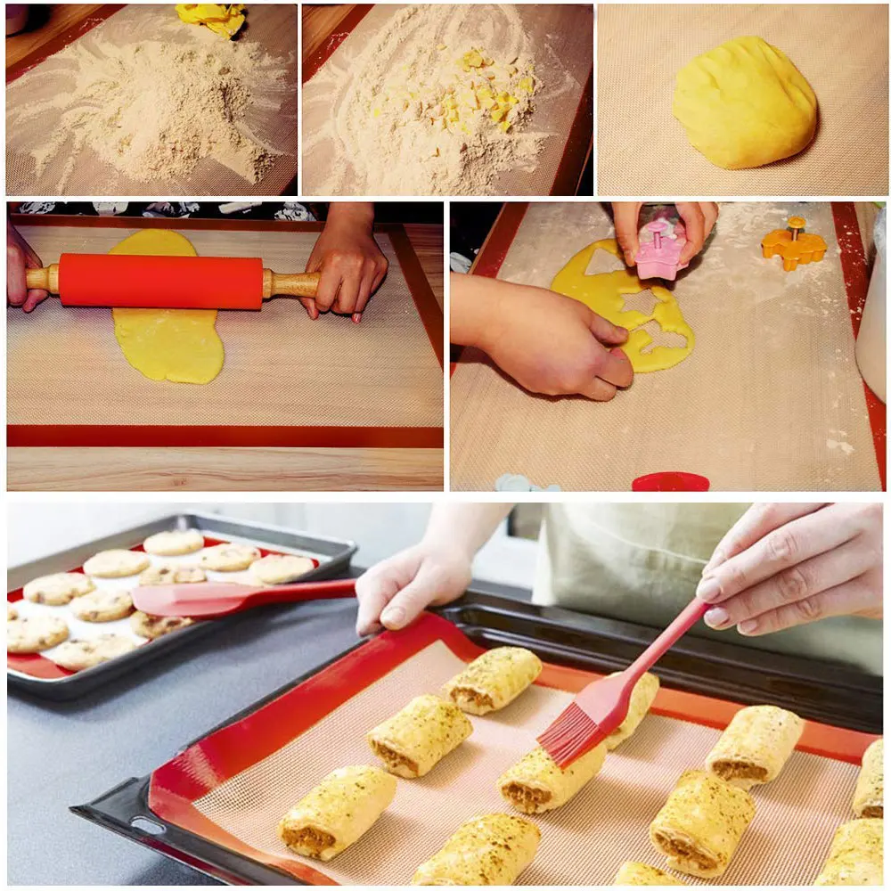 Силиконовый коврик для выпечки антипригарный лист инструменты кондитерских