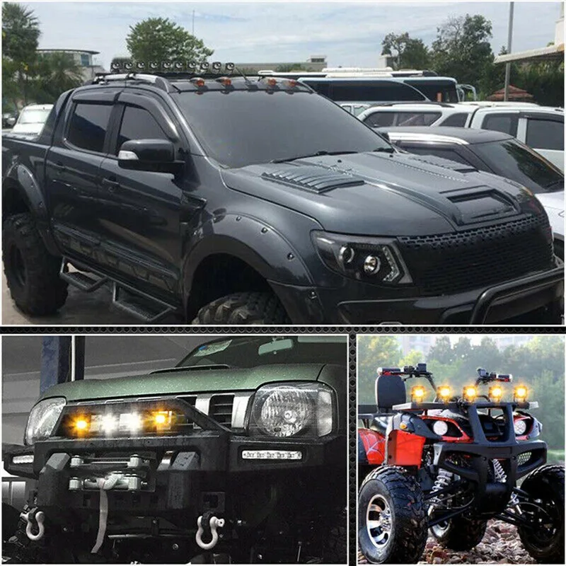 

2pcs Lens Led Work Lights 6000K White 3500K Yellow Driving Lights Fog Lights Spotlight for Car Truck Off Road Motorcycle 12V 24V