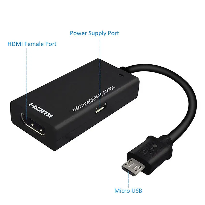 Стандартный Mhl адаптер кабель Micro Usb к Hdmi 1080P HD TV штекер гнезду HDMI для ПК ноутбука