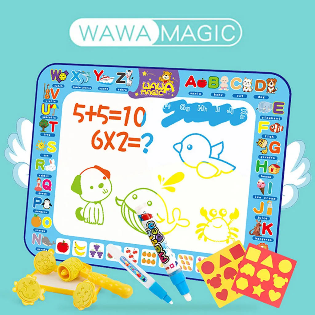 Волшебный коврик детская цветная магнитная доска для рисования большая игрушка