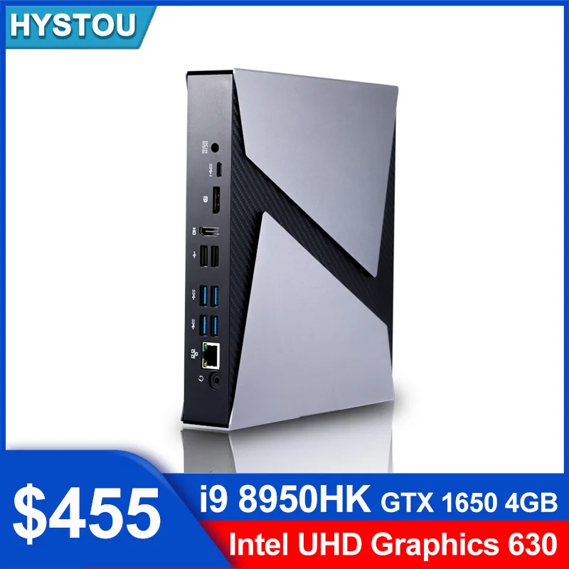 HYSTOU новый игровой ПК i9 9880H 8950HK GTX 1650 4GHD двойная графика 2 * DDR4 слот BT4.0 Настольный