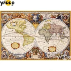 Полноразмернаякруглая Алмазная вышивка, Карта мира, 5D алмазная фотография, домашний декор, подарок BX2357