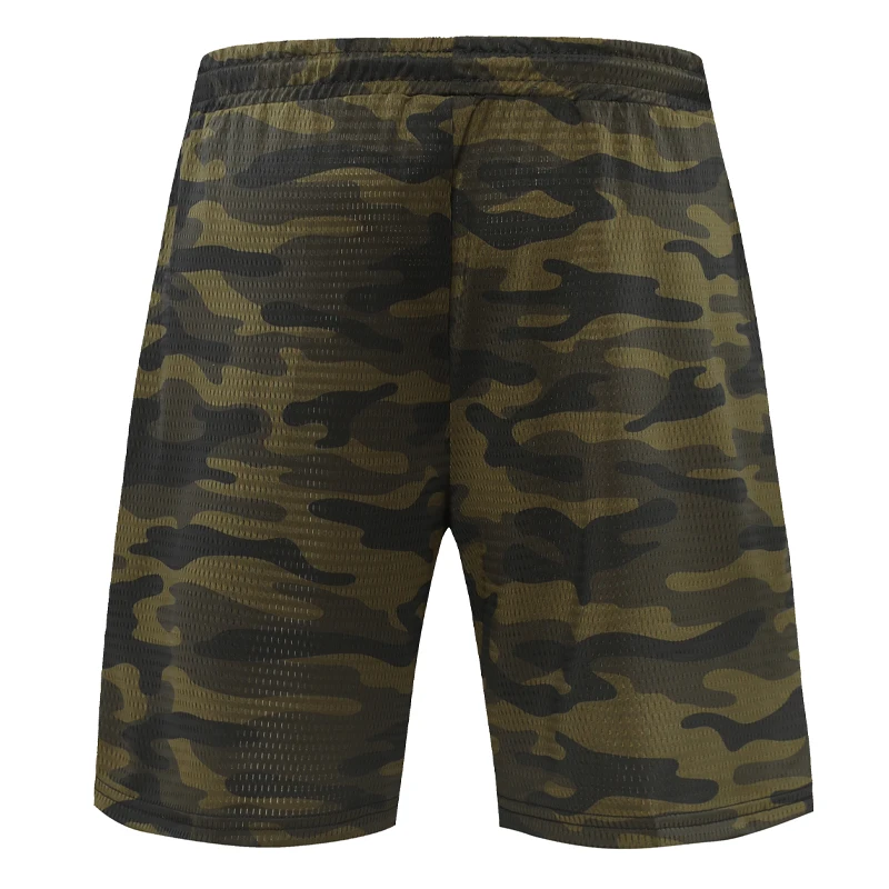 2021 Men Sports Shorts Camouflage Zipper Pocket Running Shorts Mesh Quick Dry Training Fitness Five Pants Breathable Gym Shorts