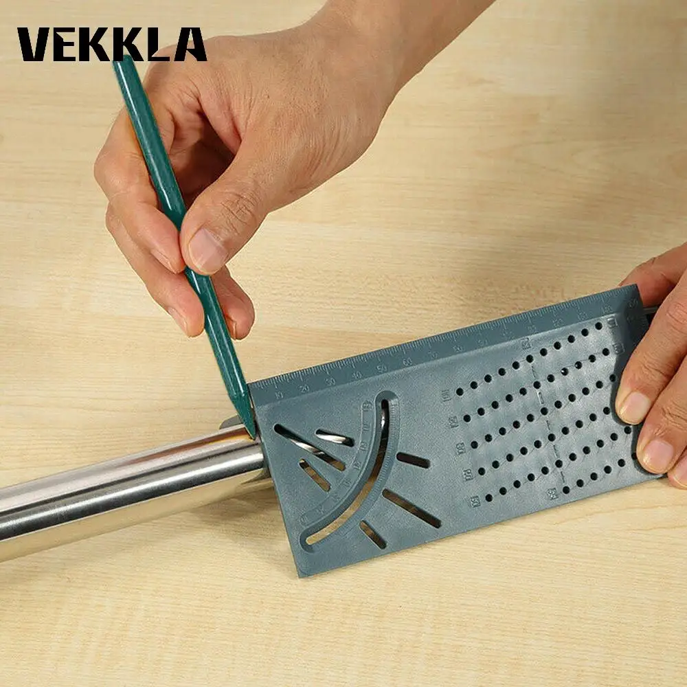 Деревообрабатывающая 3D угловая измерительная линейка пластиковая 45 градусов и 90