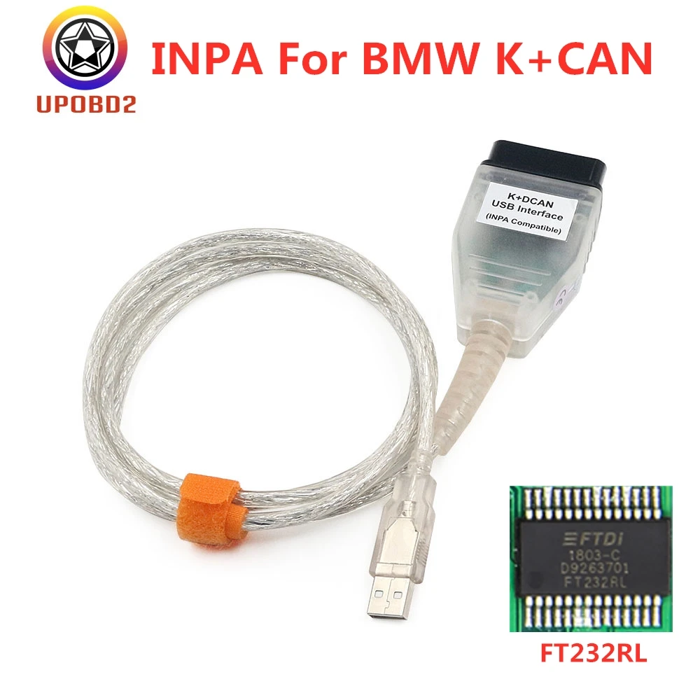 Полный чип INPA для BMW K CAN + DCAN USB интерфейс с переключателем FT232RL кабель 20 контактный - Фото №1