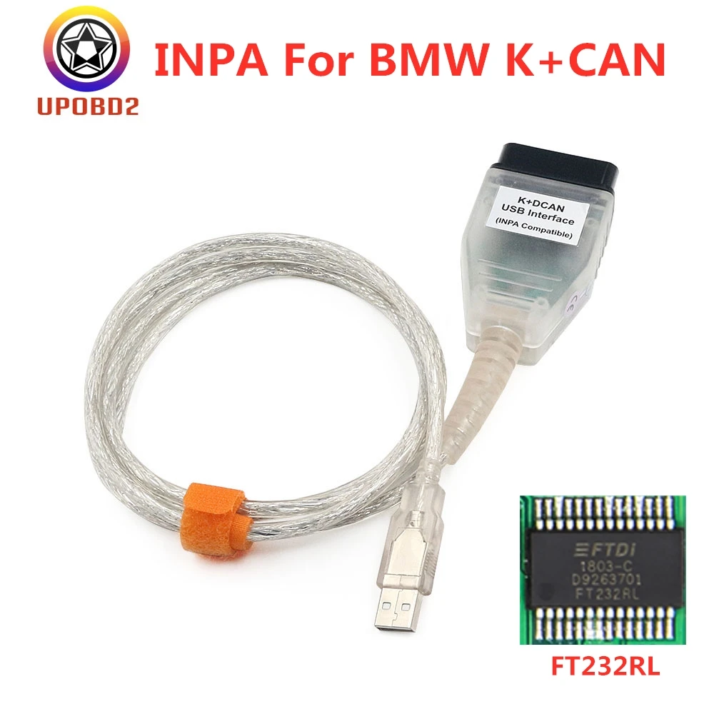 Полный чип INPA для BMW K CAN + DCAN USB интерфейс с переключателем FT232RL кабель 20 контактный
