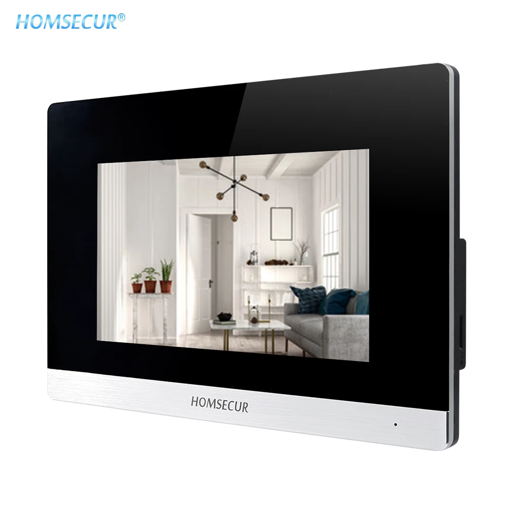 HOMSECUR 7 дюймовый видеодомофон с сенсорным экраном поверхностным креплением